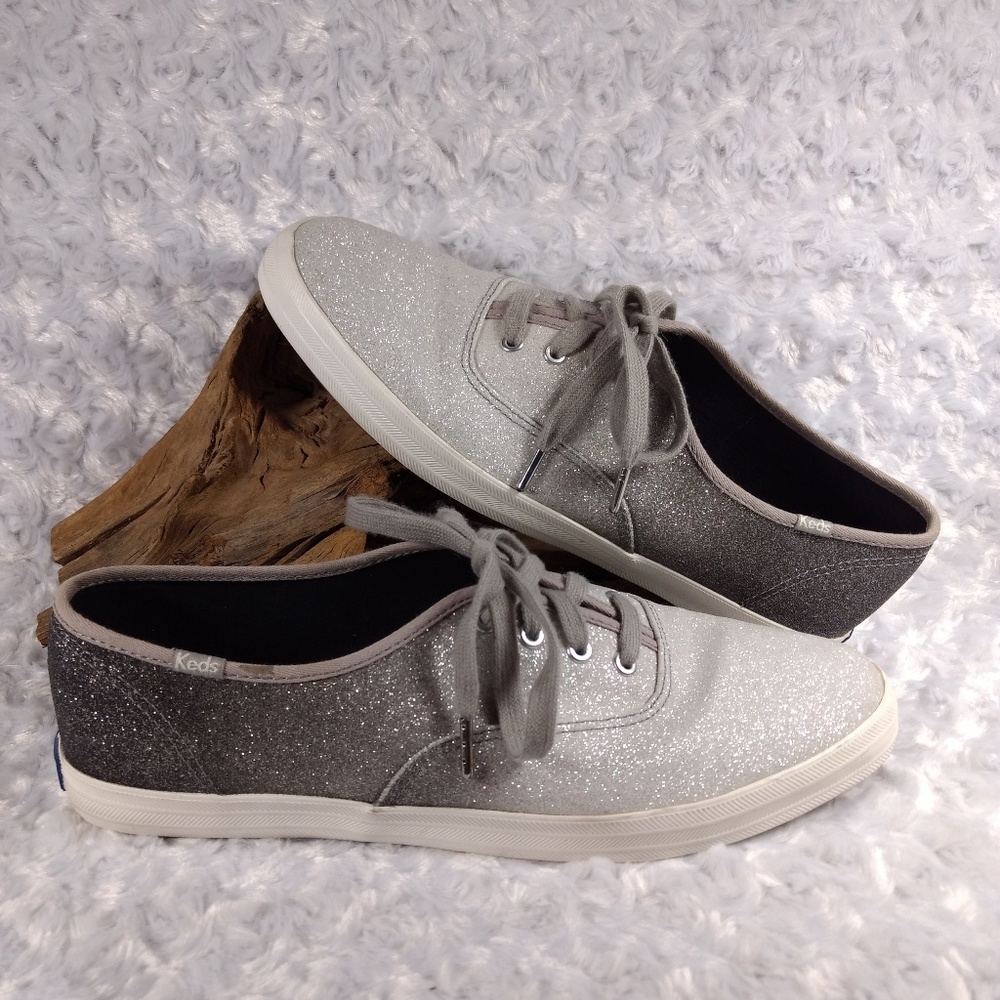 ✨Keds champion sparkle fashion sneakers gray sz 10